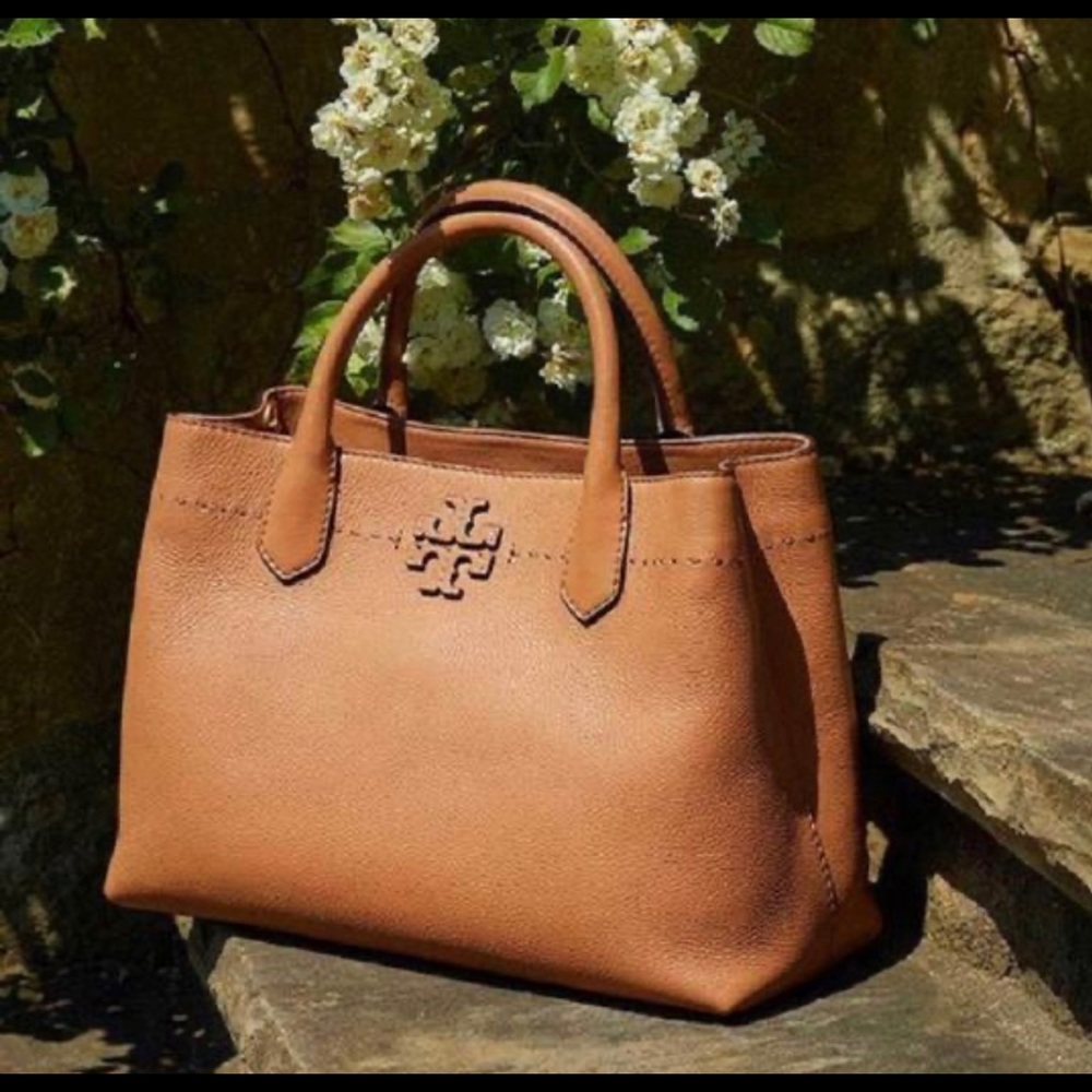 Tory Burch Mcgraw Triple-compartment leather satchel